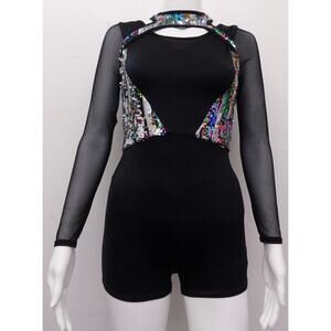 Dance Costume Curtain Call J5494 XL Child Black Jazz